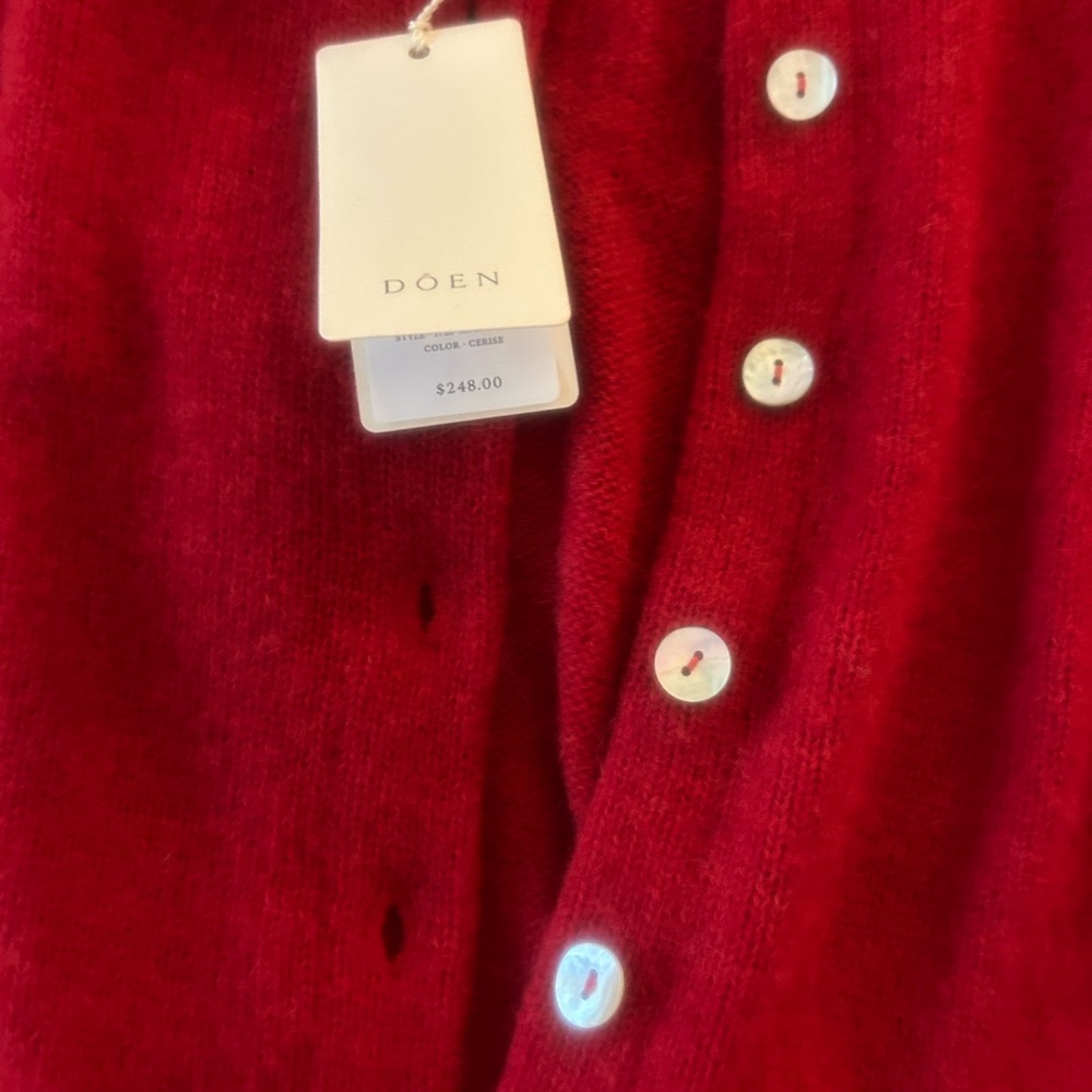 Doen Vibrant Red Cardigan